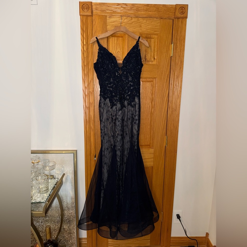 Xscape Black Lace Maxi Dress